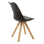 Dining table Cuba-Caron A set of 5 MDF and pp in black-natural shade 120x70x76cm - Слика 3