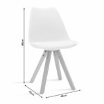 Dining table Cuba-Caron A set of 5 MDF and pp in black-natural shade 120x70x76cm - Слика 6