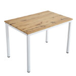 Dining table Witte MDF/Metal in sonoma color with white leg 110x70x76cm - Слика 2