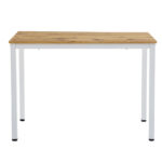 Dining table Witte MDF/Metal in sonoma color with white leg 110x70x76cm - Слика 3