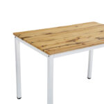 Dining table Witte MDF/Metal in sonoma color with white leg 110x70x76cm - Слика 4