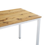 Dining table Witte MDF/Metal in sonoma color with white leg 110x70x76cm - Слика 5