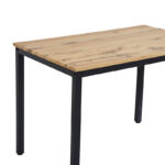 Dining table Witte MDF/Metal in sonoma color with black leg 110x70x76cm - Image 3