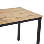 Dining table Witte MDF/Metal in sonoma color with black leg 110x70x76cm - Image 4