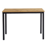 Dining table Witte MDF/Metal in sonoma color with black leg 110x70x76cm - Image 5