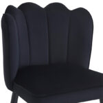 Bar stool Velvi velvet in black color 46x45x105.5cm - Слика 5