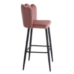 Bar stool Velvi velvet in rotten apple color 46x45x105.5cm - Image 3
