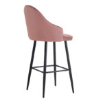Bar stool Velva velvet in rotten apple color 46x45x113cm - Image 3