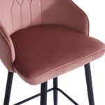 Bar stool Velva velvet in rotten apple color 46x45x113cm - Image 6