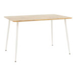 Dining table Cuba-Caron set of 5 pieces sonoma-white 120x80x75cm - Слика 5