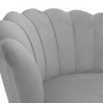 Armchair Daimon velvet grey-golden 79x74x78cm - Слика 5