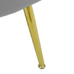 Armchair Daimon velvet grey-golden 79x74x78cm - Слика 6