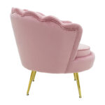 Armchair Daimon velvet pink-golden 79x74x78cm - Слика 4