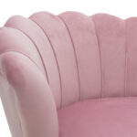 Armchair Daimon velvet pink-golden 79x74x78cm - Слика 6
