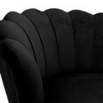 Armchair Daimon velvet black-golden 79x74x78cm - Слика 5