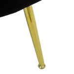 Armchair Daimon velvet black-golden 79x74x78cm - Слика 6