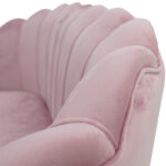2 seat sofa Daimon velvet pink 134x70x77cm - Слика 4