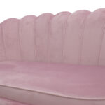 2 seat sofa Daimon velvet pink 134x70x77cm - Слика 6