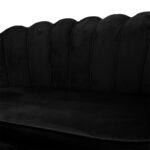 2 seater sofa Daimon velvet black 134x70x77cm - Слика 3