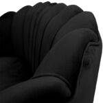 2 seater sofa Daimon velvet black 134x70x77cm - Слика 4