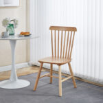 Melia rubberwood chair in natural color 45x51x87cm - Image 2