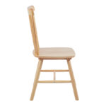 Melia rubberwood chair in natural color 45x51x87cm - Image 4
