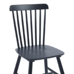 Melia rubberwood chair in black shade 45x51x87cm - Image 6