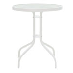 Watson table metal white-glass D60x70cm - Слика 2