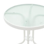 Watson table metal white-glass D60x70cm - Слика 3