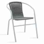 Obbi armchair metal-pe in gray color