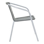 Obbi armchair metal-pe in gray color - Image 3
