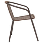 Obbi armchair metal-pe in brown color 54x56x73cm - Image 3