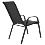 Armchair Calan metal black-textilene black 55x75x90cm - Слика 2