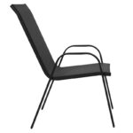 Armchair Calan metal black-textilene black 55x75x90cm - Слика 3