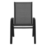 Armchair Calan metal black-textilene black 55x75x90cm - Слика 4