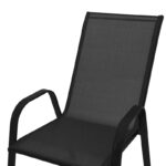 Armchair Calan metal black-textilene black 55x75x90cm - Слика 5