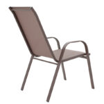 Chair Calan metal dark brown-textilene brown 55x75x90cm - Слика 3