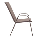 Chair Calan metal dark brown-textilene brown 55x75x90cm - Слика 4