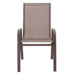 Chair Calan metal dark brown-textilene brown 55x75x90cm - Слика 5