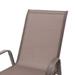 Chair Calan metal dark brown-textilene brown 55x75x90cm - Слика 6