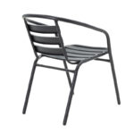 Tade stack metal armchair in black color 54x62x74cm - Image 2