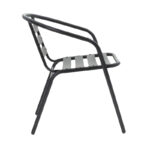 Tade stack metal armchair in black color 54x62x74cm - Image 3
