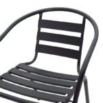 Tade stack metal armchair in black color 54x62x74cm - Image 5