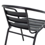 Tade stack metal armchair in black color 54x62x74cm - Image 6