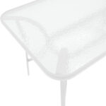 Table Ensure metal white-glass 120x70x70cm - Слика 4