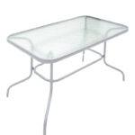 Valor table metal light gray-glass 120x70x70cm - Image 3