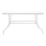 Valor table metal white-glass 140x80x70cm - Слика 2
