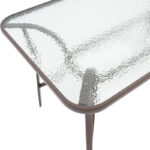 Ensure table metal brown-glass 140x80x70cm - Слика 4