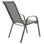 Calan stackable metal armchair anthracite-textilene anthracite 55x75x90cm - Слика 2