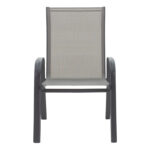 Calan stackable metal armchair anthracite-textilene anthracite 55x75x90cm - Слика 4